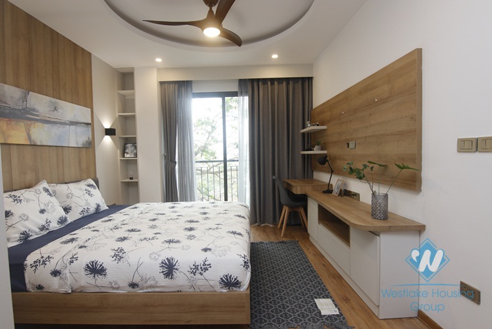 Lake view two bedrooms apartment for rent near Lotte tower, Ba Dinh district, Ha Noi